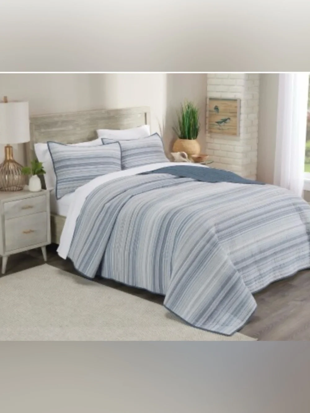 HD DESIGNS NWT Yarn Dye Quilt -Full/Queen - Blue